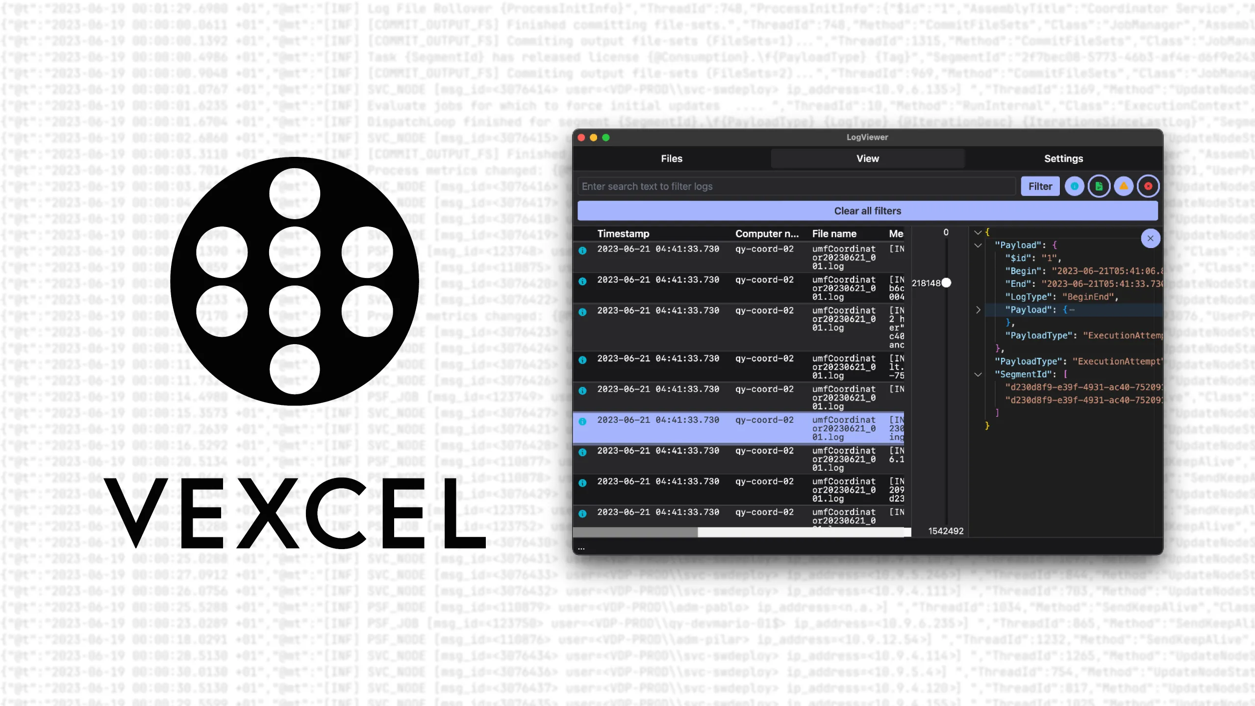 Processing and visualizing diagnostic data